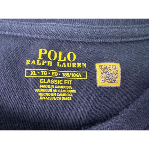 Polo Ralph Lauren Shirt XL Black Red Graphic Tee Big Logo Classic Fit Casual - Picture 4 of 9